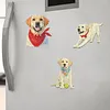4PCS 2D/Flat Acrylic DIY Diamond Art Fridge Magnet Kit Labrador Retriever Design DIY Art Fridge Magnet Refrigerator Sticker Magnetic Diamond Art Decor Refrigerator Mailbox Home Decoration DIY Crafts