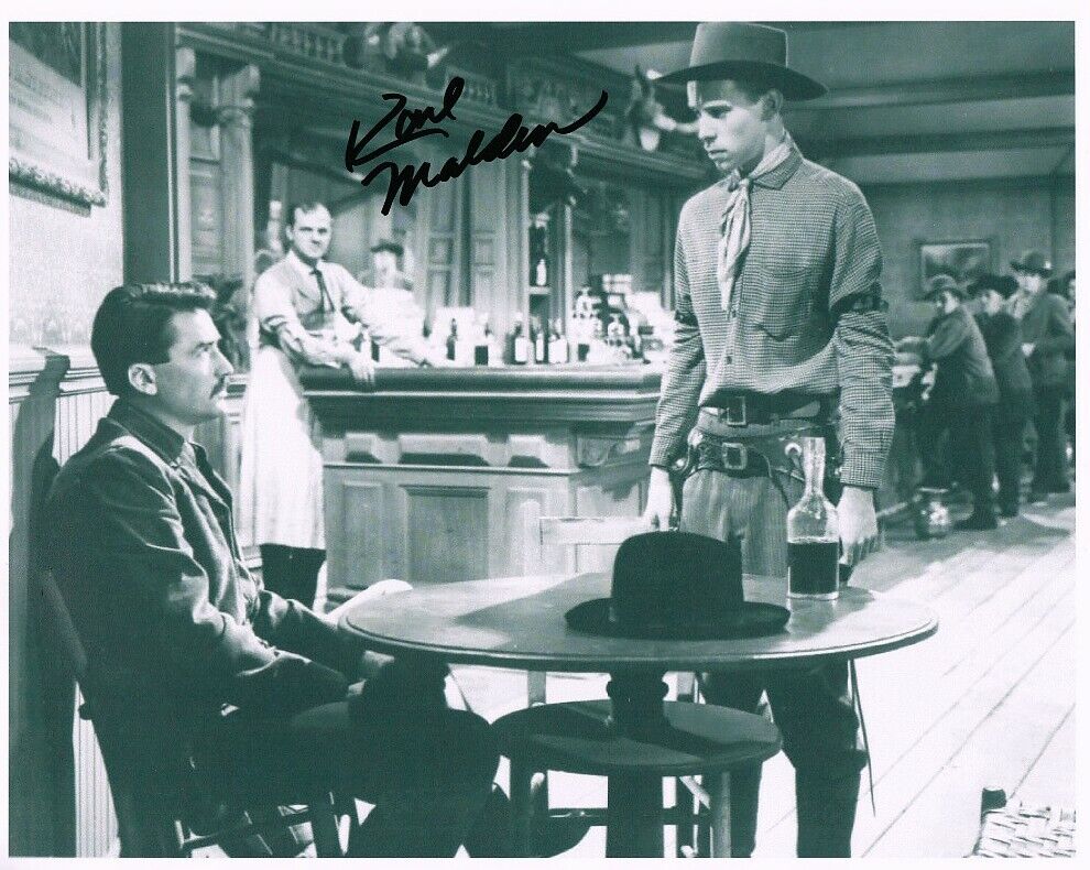 KARL MALDEN signed THE GUNFIGHTER 8x10 w/ coa GREGORY PECK CLASSIC WESTERN SCENE