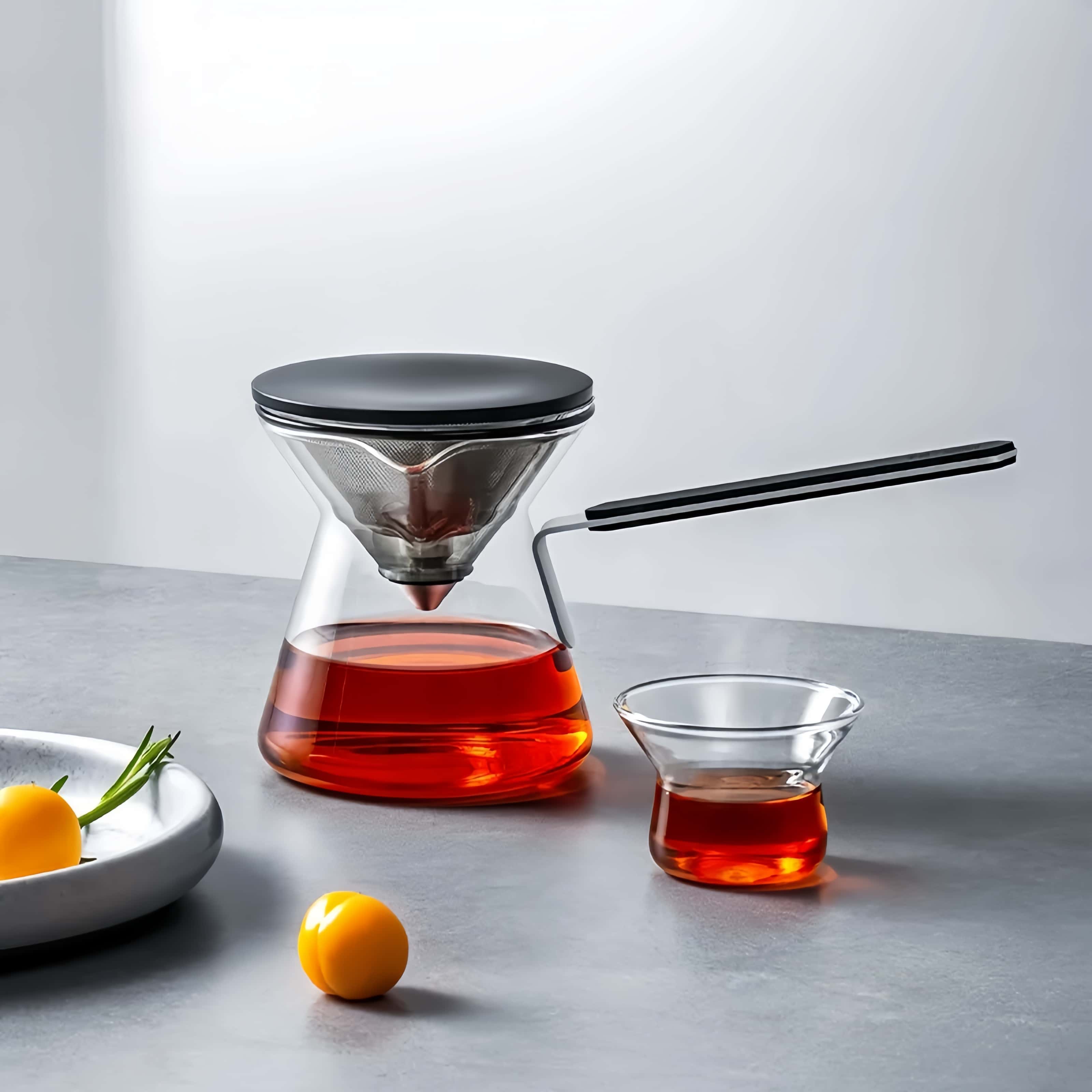 Fromtea Droplet-Design Magnetic Glass Teapot 福建永春三柱香商贸有限公司_Fromtea&reg; Official Store