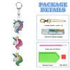 DIY Unicorn Diamond Painting Double-Sided Keychain