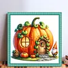 Gnome Hut-Partial 11CT Stamped Cross Stitch Bead Embroidery 36*36cm/14.17*14.17in tapestrymarket