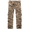 Men's Outdoor Vintage Washed Cotton Washed Multi-pocket Tactical Pants by Inlyline