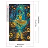(40*70cm)Halloween Ballet Girl - Round AB Drill Diamond Painting