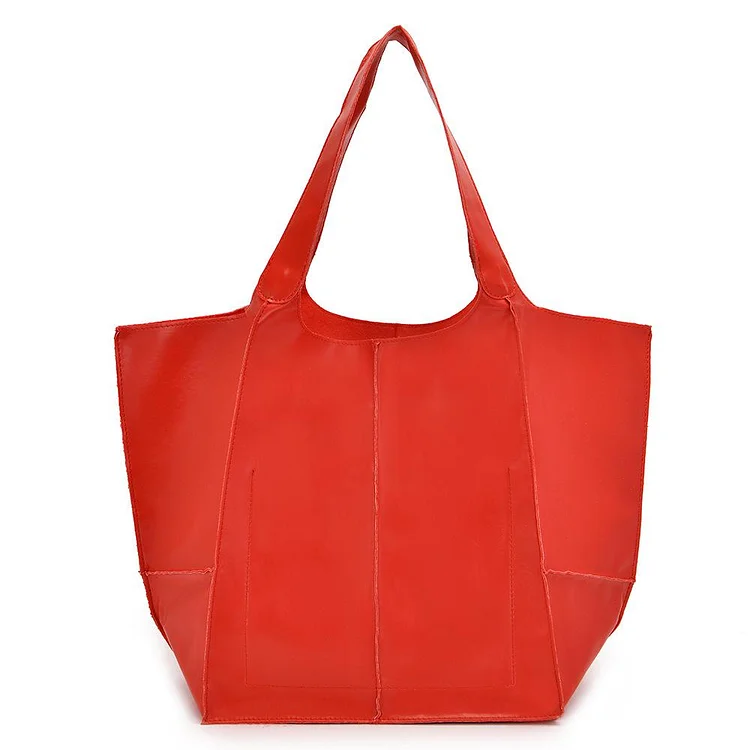 Large Vintage Soft Leather Lady's Tote Bag