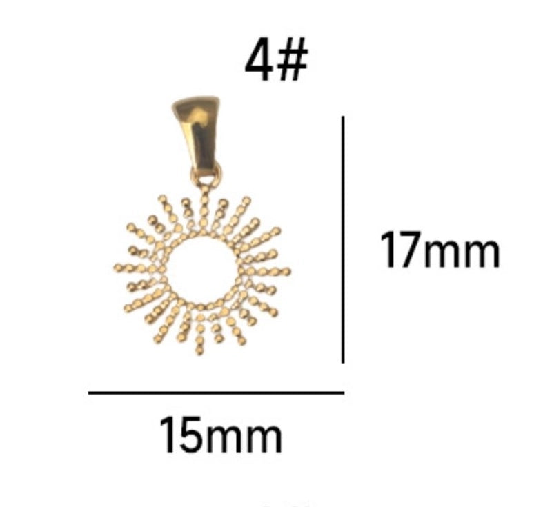 1 Piece Titanium Steel Sun Devil’s Eye Life Tree Pendant