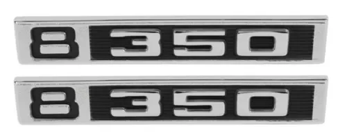 Dronehint NEW Front Fender 8 350 Emblem PAIR / FOR 1969-72 CHEVY TRUCK SUBURBAN / 9615 (For: GMC) Parts
