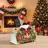 Xmas Wreath DIY Pearl Diamond Painting PU Cover Tissue Holder Kit Pearl Art Painting Decoration for Home & Gifts