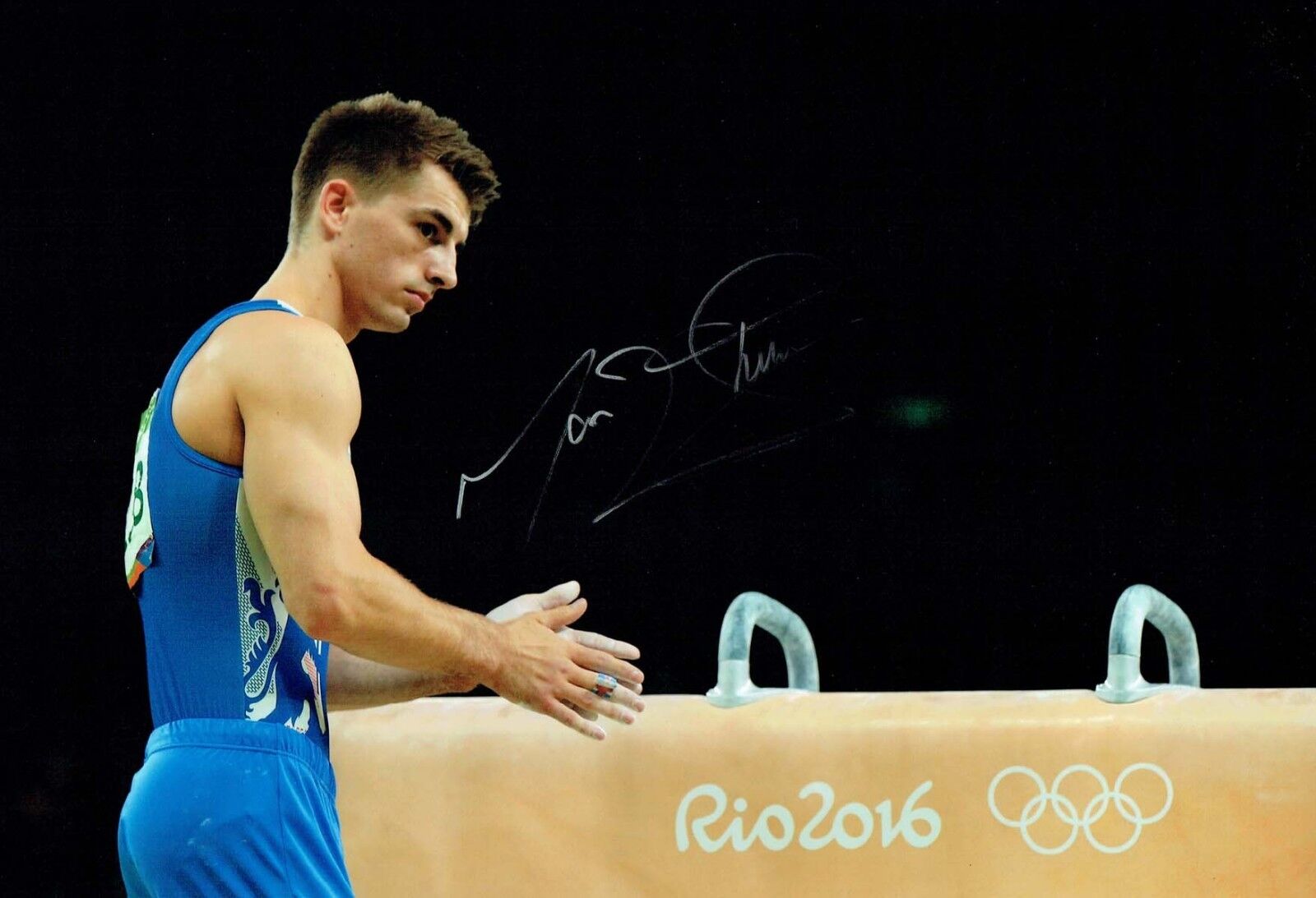 Max WHITLOCK Autograph Signed 12x8 Photo Poster painting 1 AFTAL COA Olympic Gold Medal GYMNAST