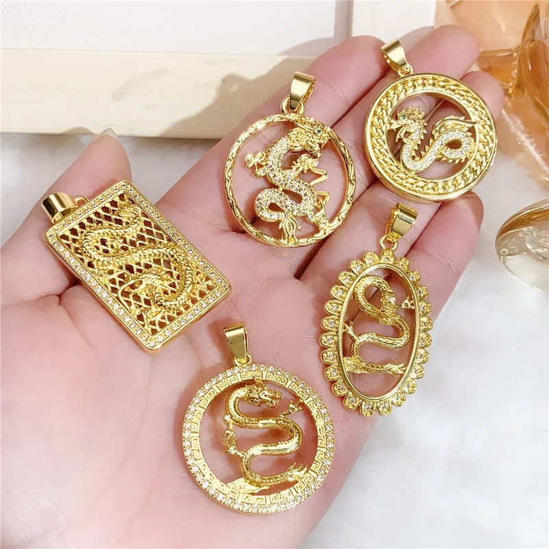 1 Piece 18.5*13.3MM Copper Zircon Geometric Heart Shape Flower Polished Pendant Jewelry Accessories