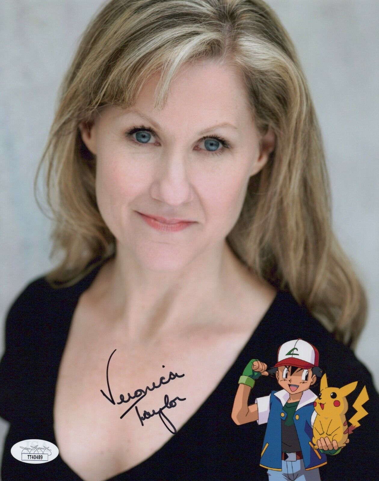 VERONICA TAYLOR Signed 8x10 POKEMON ASH Photo Poster painting Authentic Autograph JSA COA Cert