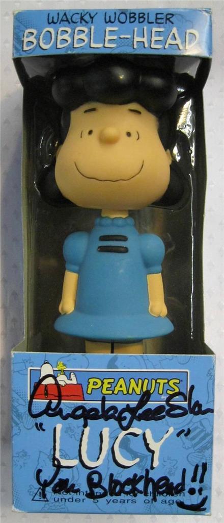 Angela Lee Sloan Signed Lucy Wackey Wobbler Bobble Head Auto Inscribed Autograph