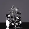 Industrial Style Metal Punk Iron Home Office Desk Ornaments Music Decoration Musical Instrument Drummer