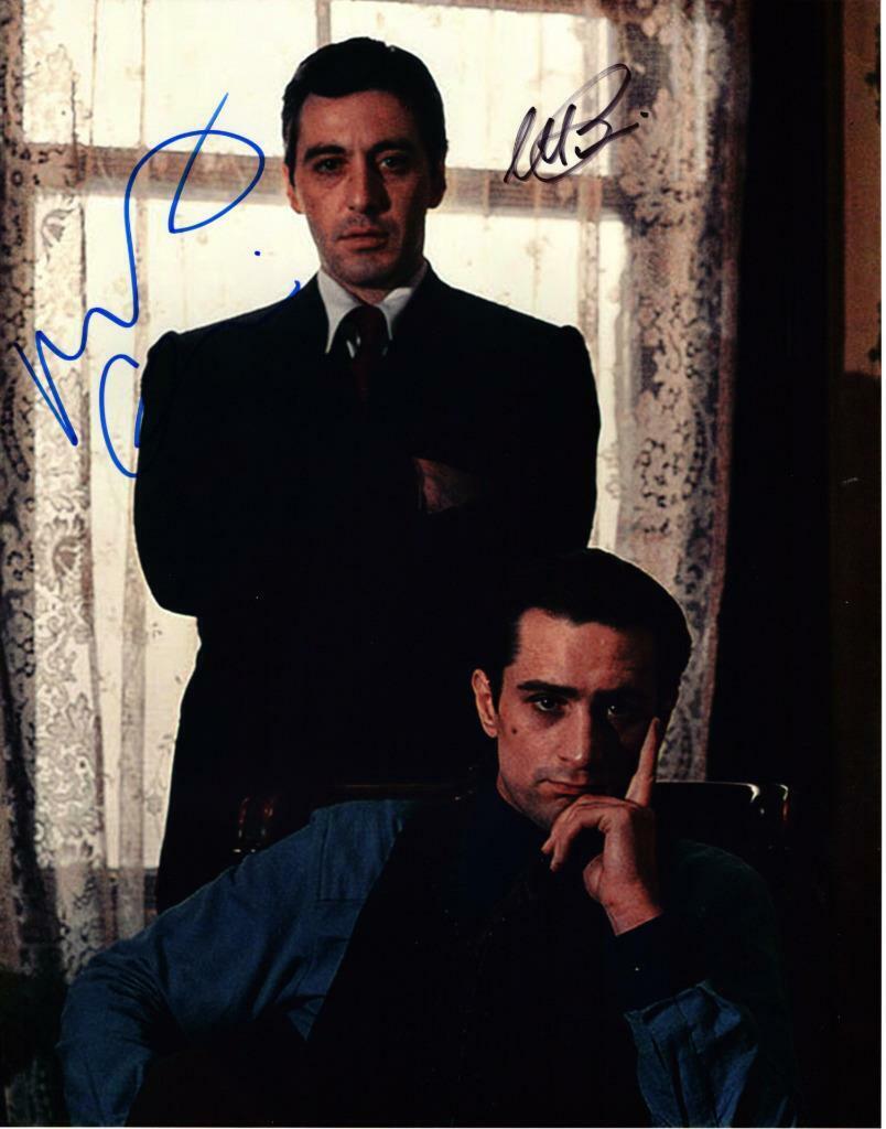 Robert DeNiro Al Pacino Signed 11x14 Photo Poster painting Autographed Picture plus COA