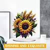 (US Local)Flower Double Sided Effect Table Top Diamond Painting Desktop Ornaments Kit (Sunflower A)