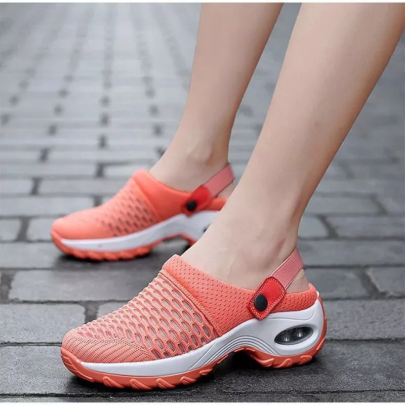 Breakj Breakj Lady Summer Hanb Yarn Cloth Cloth Slippers Rock Mother Half-Storage Sandals Two Sides Wear