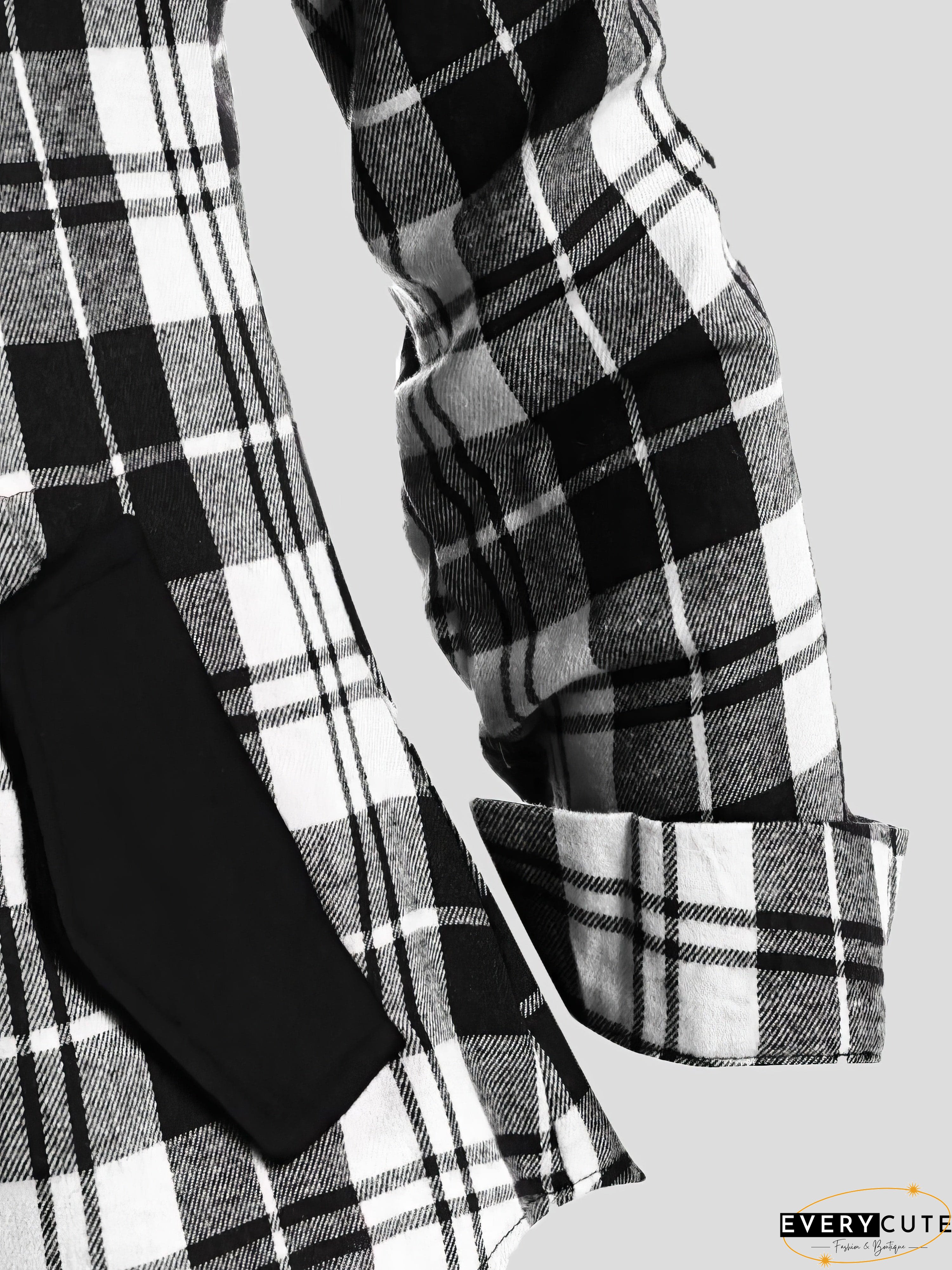 Comfortable Plaid Corduroy Jacket