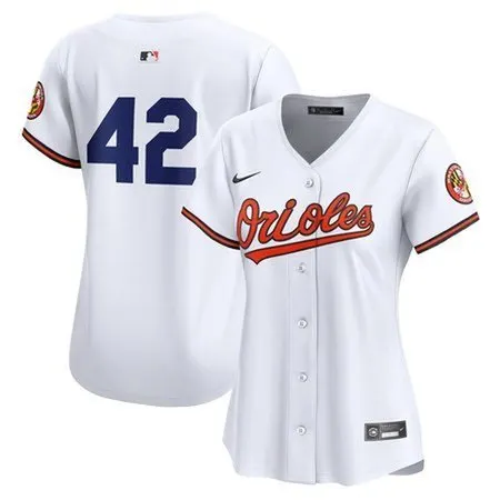 Women's Baltimore Orioles   White 2024 Jackie Robinson Day Home Limited Jersey