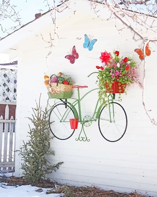 

Bike Flower Butterflies – Paint By Numbers - 40*50CM, 501 Original