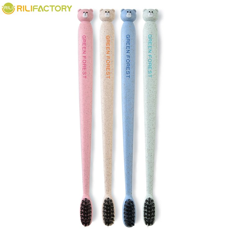 Wheat Cartoon Animal Soft Hair Toothbrush Rilifactory