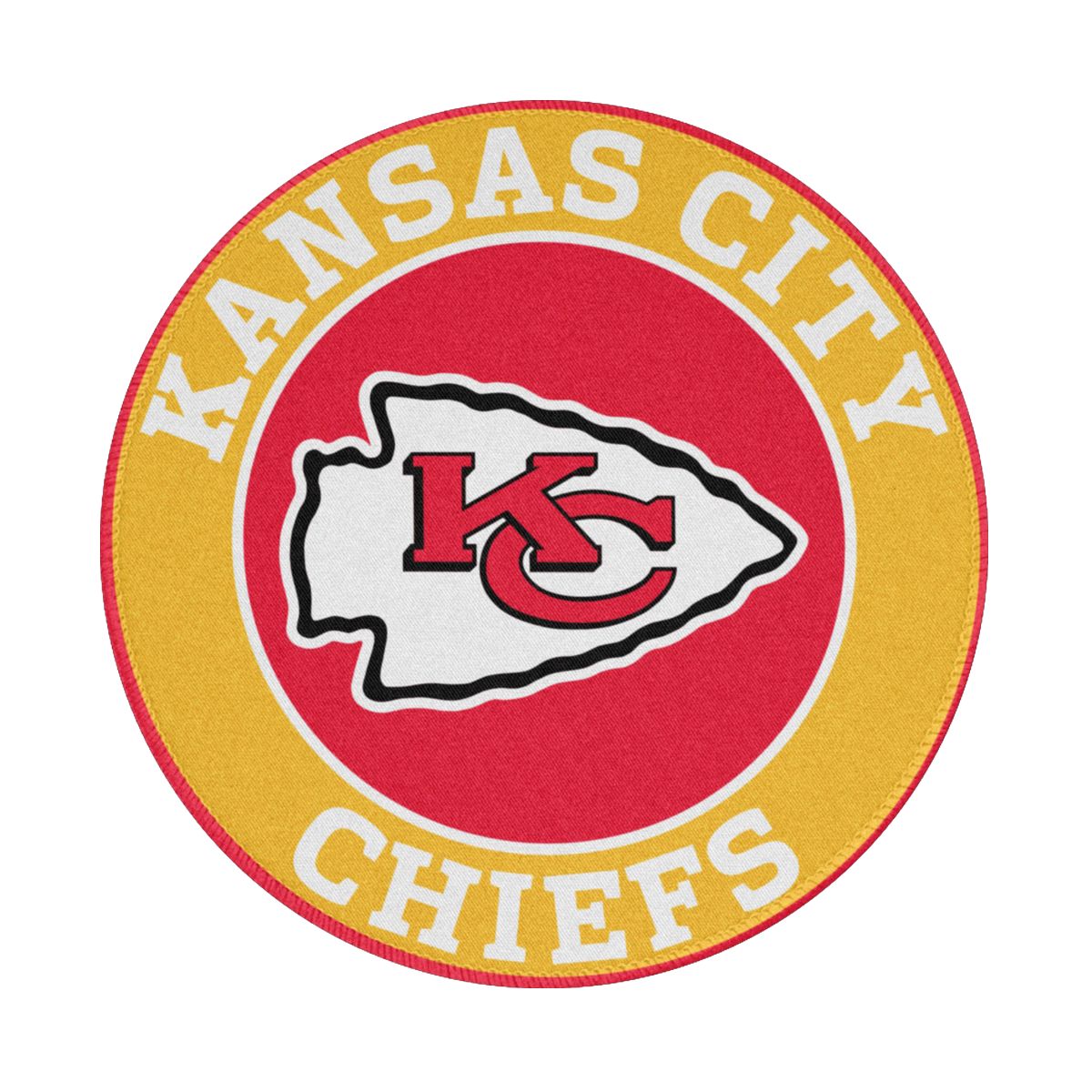 Kansas City Chiefs Circle Logo Gaming Round Mousepad for Computer Laptop