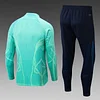 2022 Brazil Half-Pull Training Suit Light Green Football Shirt 1:1 Thai Quality Set