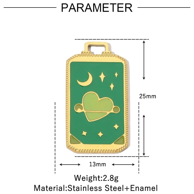 3 PCS/Package 18 * 20mm 18 * 22mm 304 Stainless Steel Geometric Heart Shape Jewelry Accessories Pendant