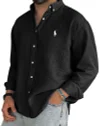 Men's Stylish Linen Cotton Button Down Shirt