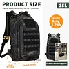 12L/ 15L/ 20L/ 30L Mini Rucksack Taktisch Wanderrucksack Molle Schultasche Wasserabweisend Daypack Milit&auml;risch Schulrucksack Studenttasche Unitasche Sporttasche Laptoptasche f&uuml;r Outdoor Sport