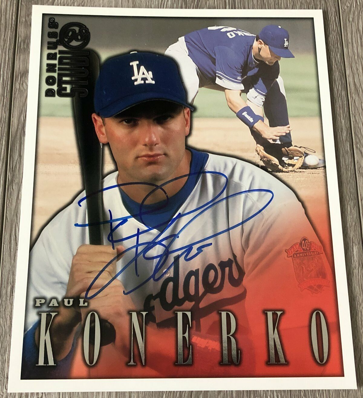 PAUL KONERKO SIGNED AUTOGRAPH LOS ANGELES DODGERS 1998 DONRUSS STUDIO 8x10 Photo Poster painting