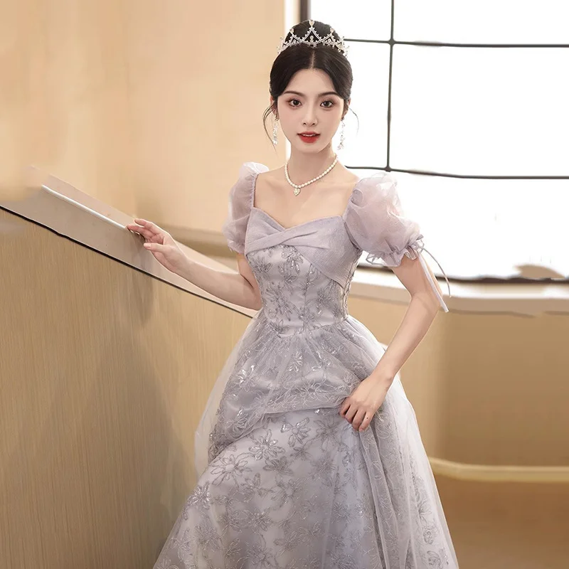 Nigikala Evening Dress Dress 2025 New Banquet Temperament Long-Term Luxury Minit Dinner Hosts Walk Show Evening Dress