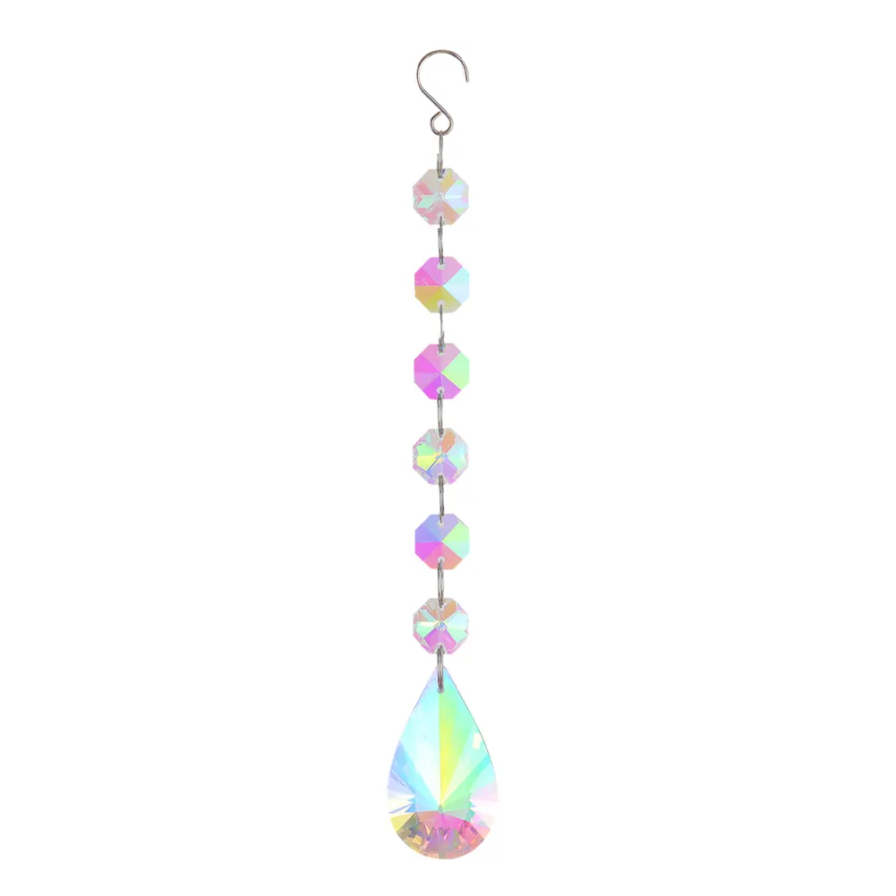 Crystal Wind Chimes Ornament AB Color Beads Hanging Pendant Kids Room Decor