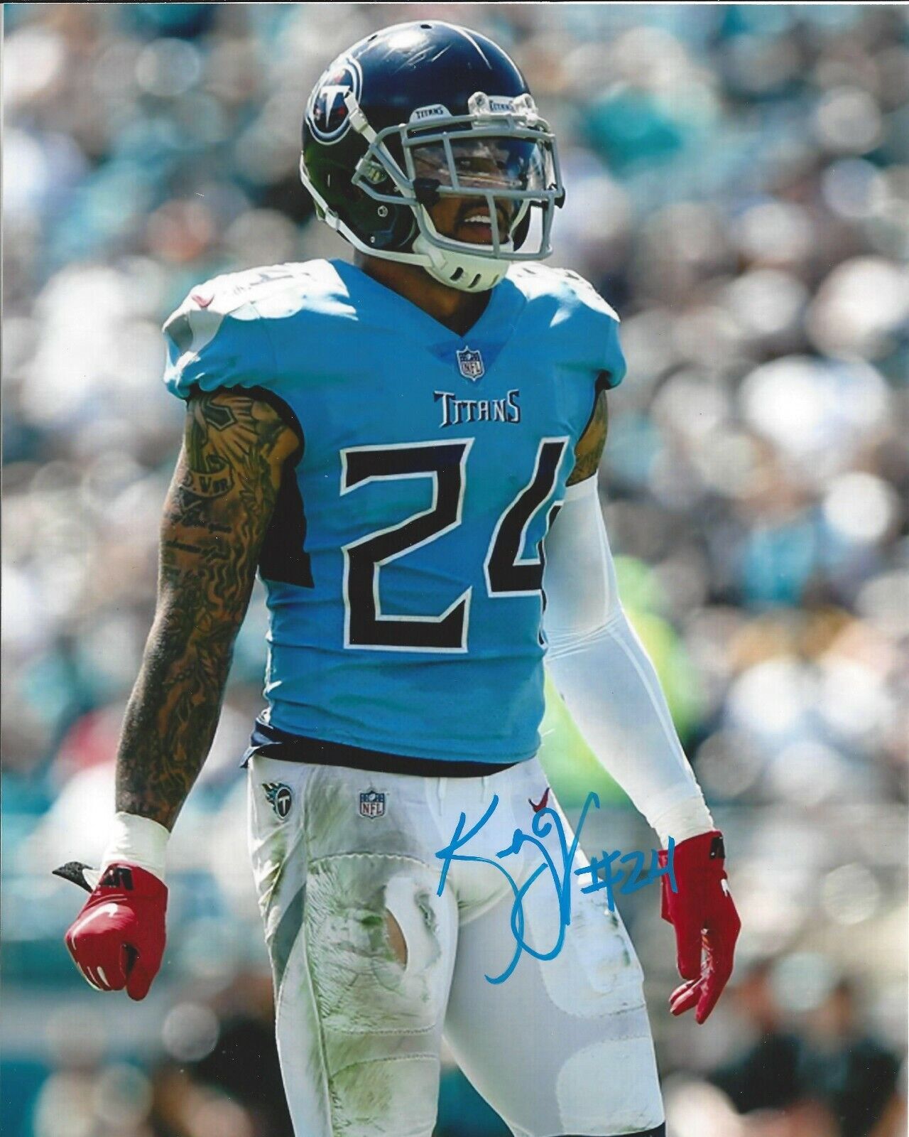 Kenny Vaccaro Autographed 8x10 Tennessee TitansA491