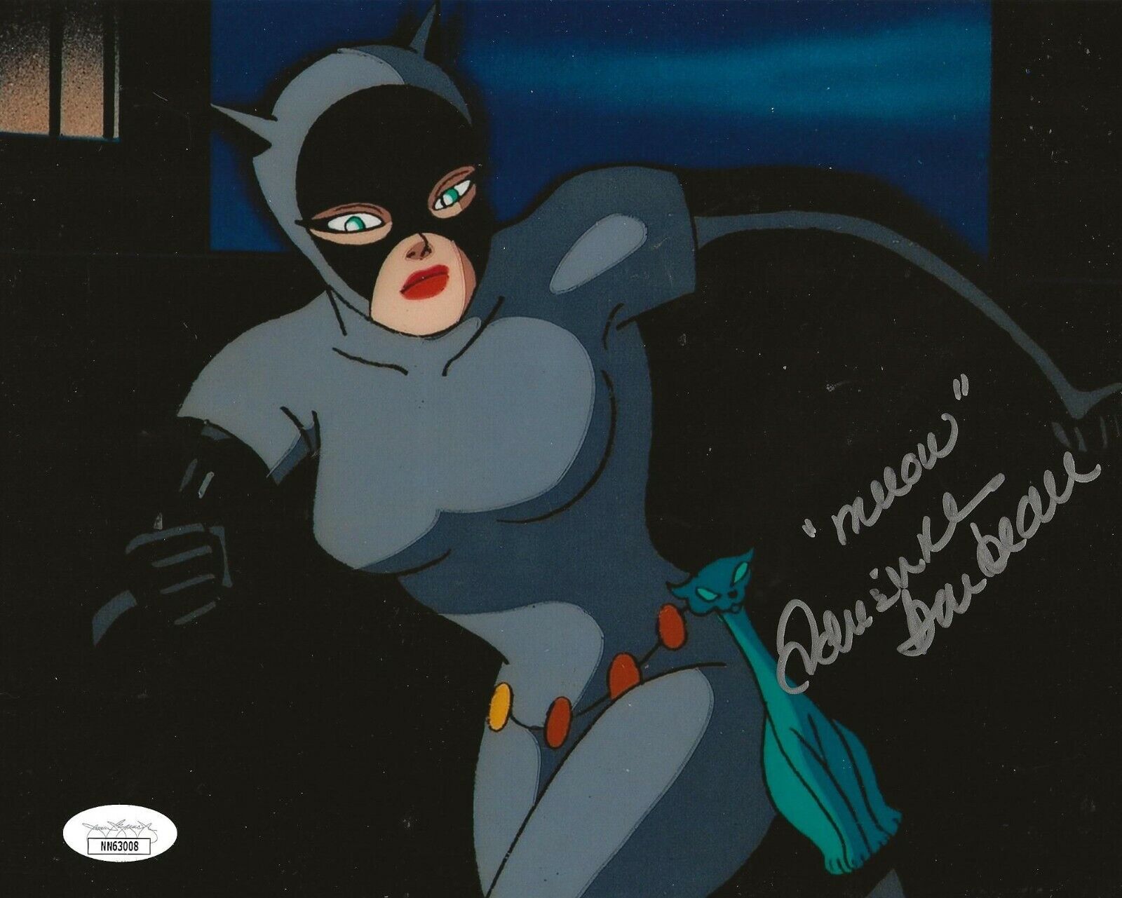 Adrienne Barbeau signed Batman The Animated Series 8x10 Photo Poster painting Catwoman JSA