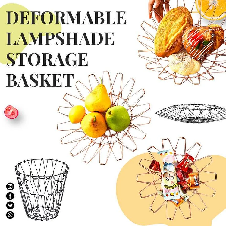 Deformable Lampshade Storage Basket