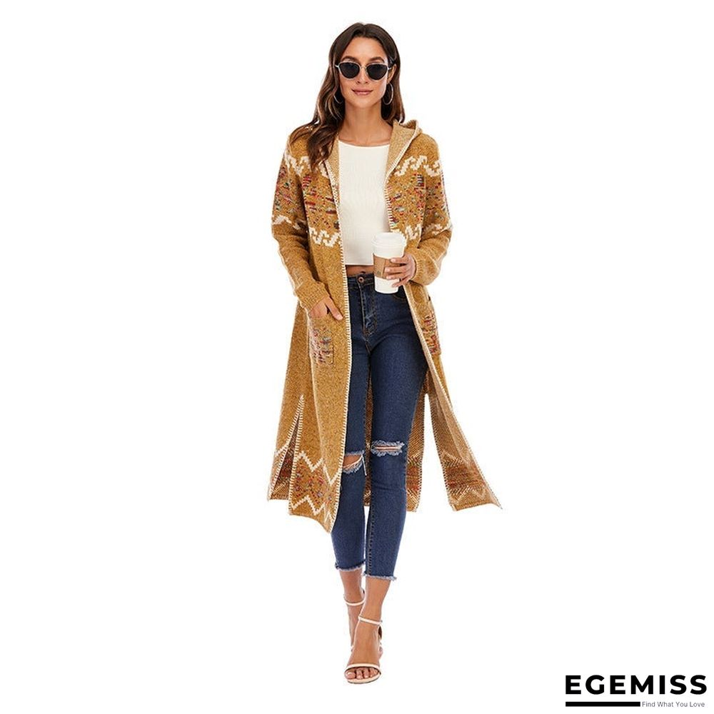 Bohemian National Style Cardigan Sweater Color Thread Knitting Flower Sweater | EGEMISS