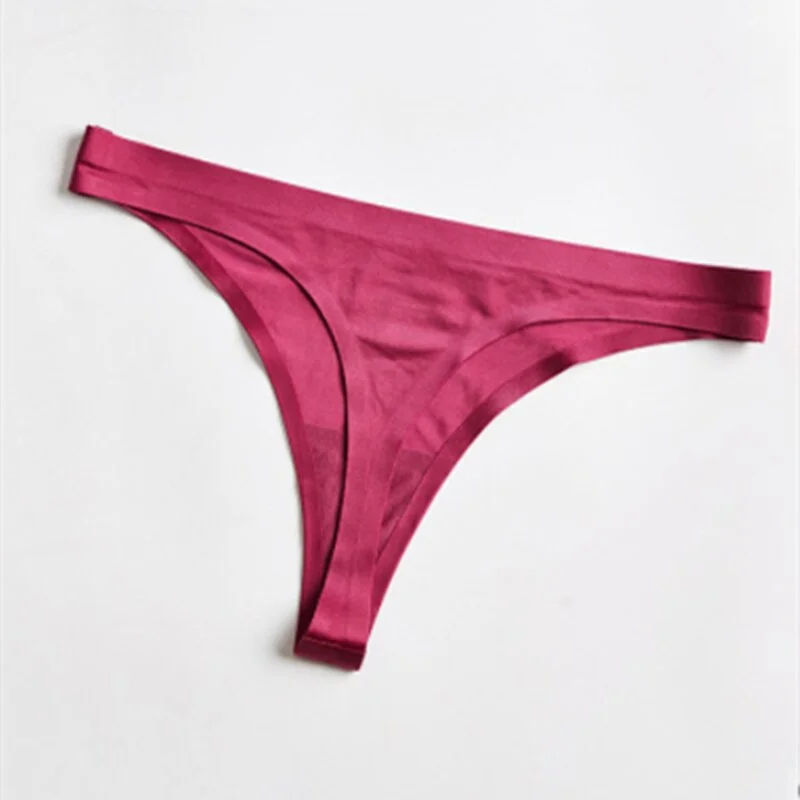 1Pcs Lingerie Feminina Sexy Panty Thong Plus Size Low-Rise Ice Silk Underwear for Women Intimate Underwear Pants Women Intimates