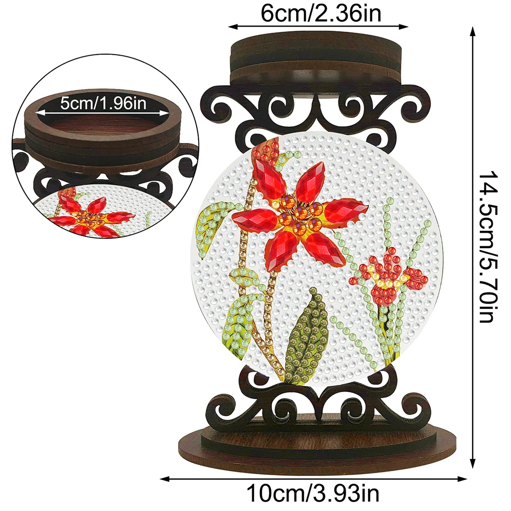 DIY Flower Diamond Painting Candle Holder Ornaments Aromatherapy Candle Holder