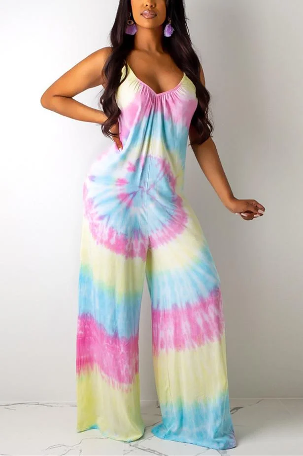 Sexy Hollow Print Off-Shoulder Loose Jumpsuit