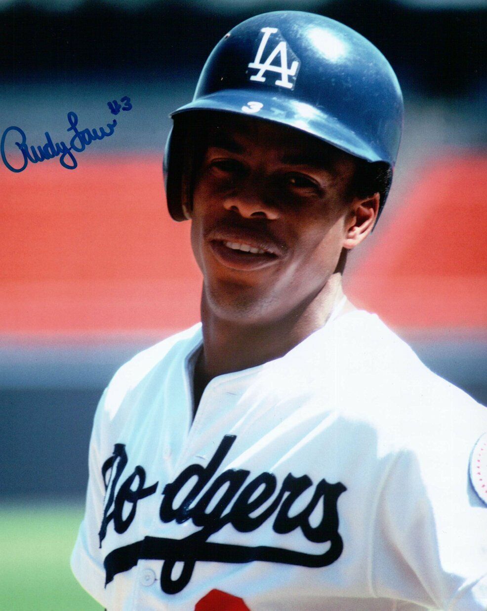 Rudy Law Signed Autographed 8X10 Photo Poster painting LA Dodgers Left Auto #3 w/COA