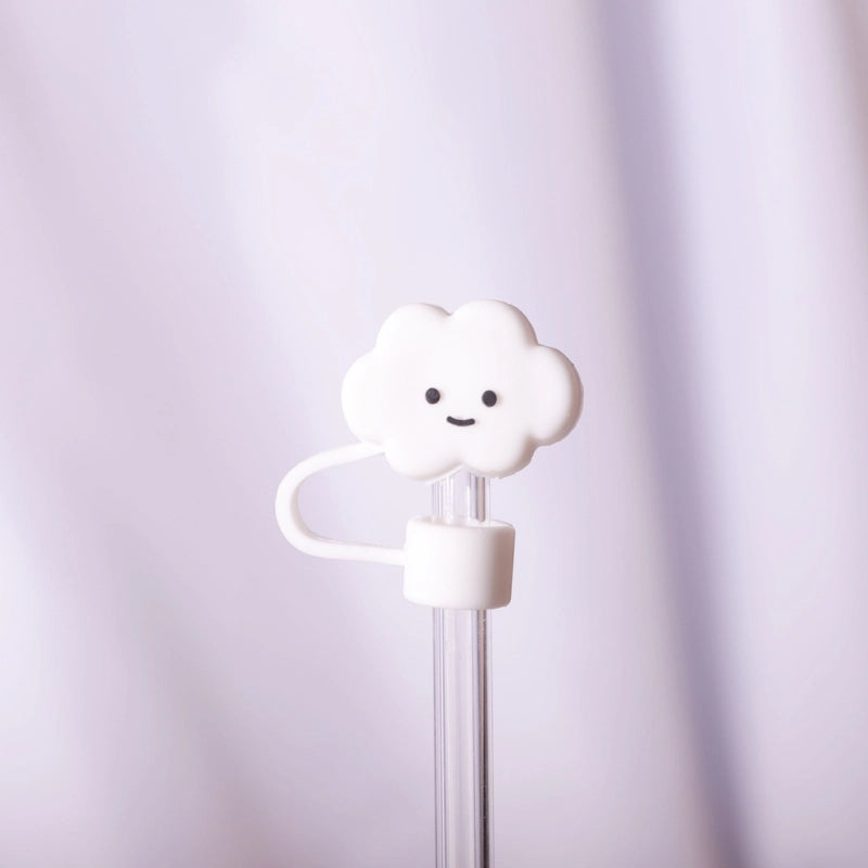 Casual Vacation Solid Color PVC Soft Rubber Straw Decorative Cap 1 Piece