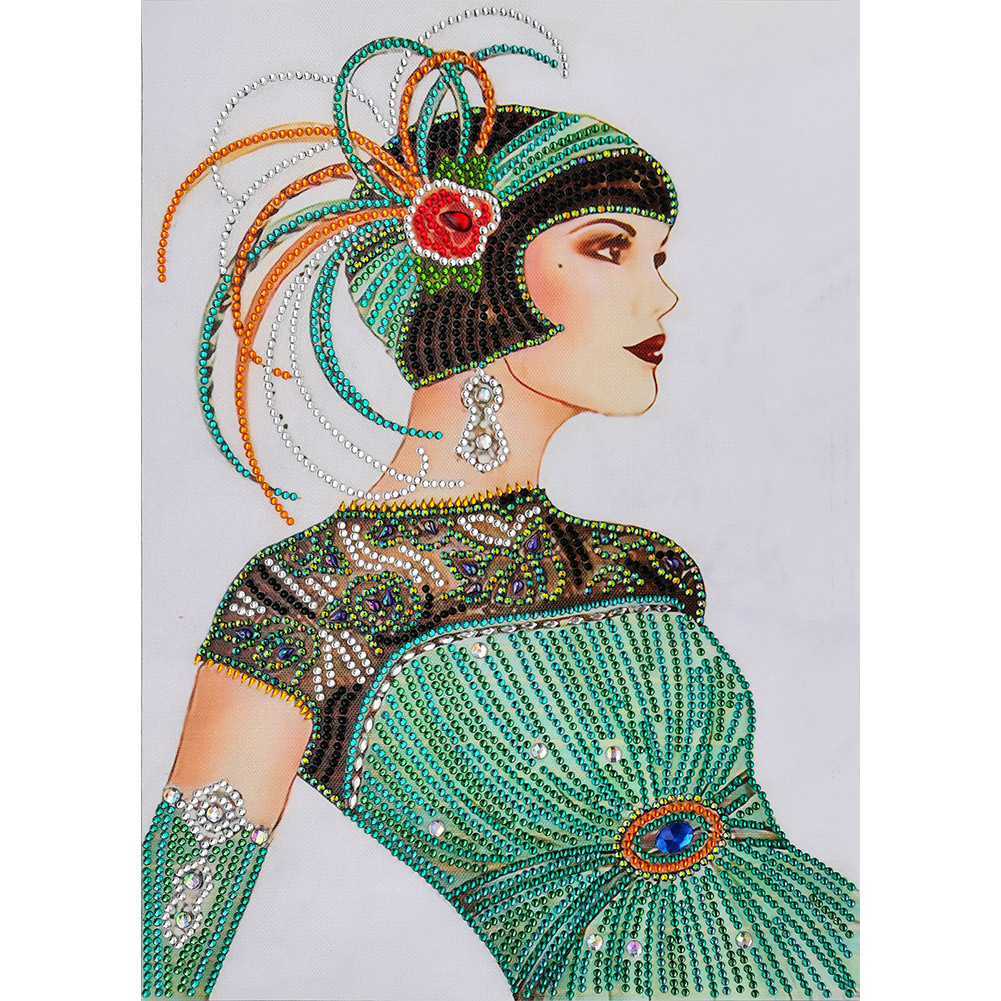 

Elegant Lady - Special Shaped Diamond Painting - 30*40CM, 501 Original