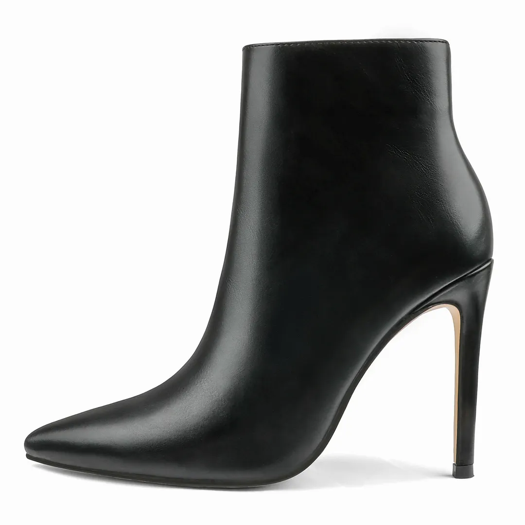 10cm/3.94" Women's Closed Pointed Toe Stilettos Heels Ankle Boots