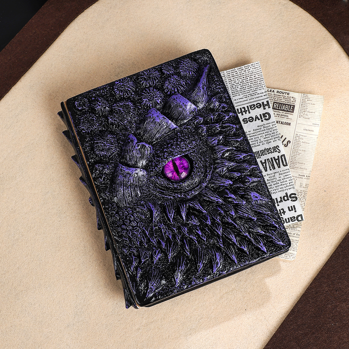 Journalsay A5 Dragon Book Series Vintage Resin Blank Inner Pages Notebook 
