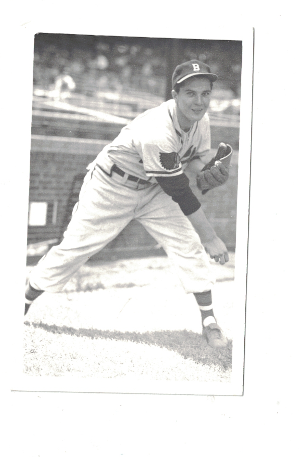 George Estock Boston Braves Vintage Baseball Postcard Size Photo Poster painting RH1