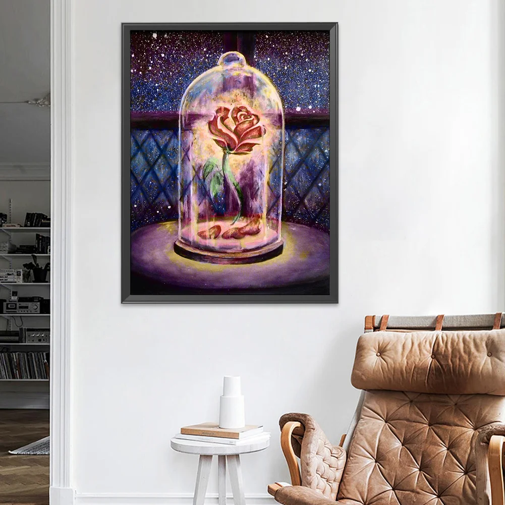 11ct Stamped Cross Stitch - Rose in Glass(35*48cm)