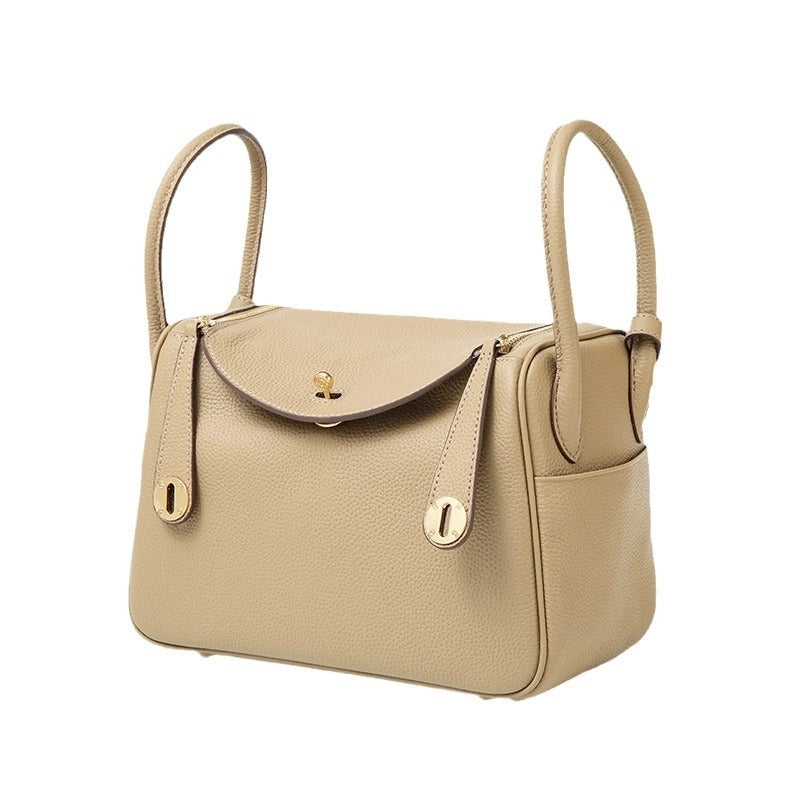 New Top Layer TOGO Cowhide Original Single Lindi Bag Genuine Leather Shoulder Portable Fashionable Simple Crossbody Women’s Bag