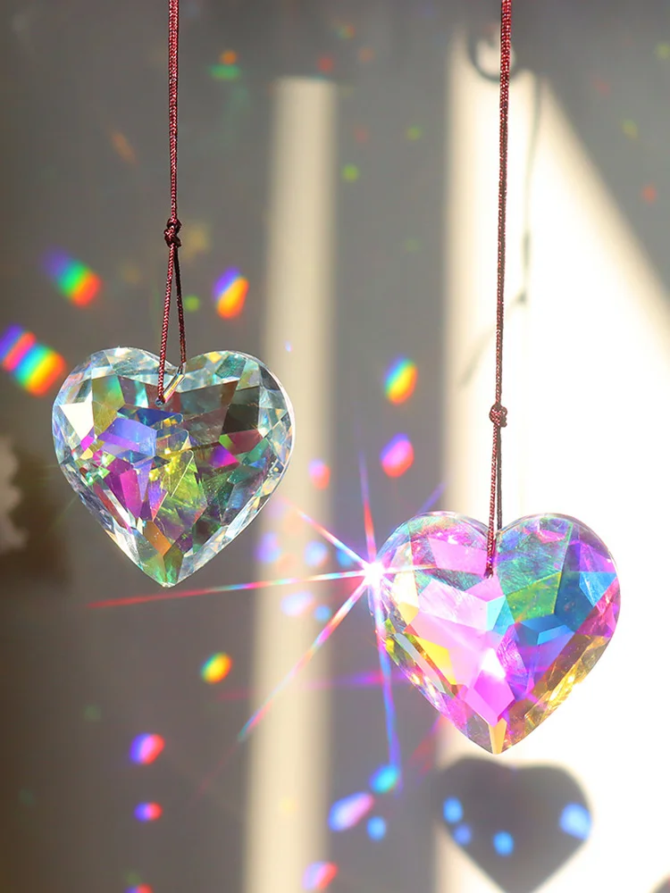 Crystal Windchimes Ornaments Love Outdoor Garden Balcony Window Room Decor