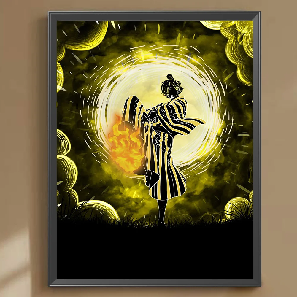 Diamond Painting - Full Round Drill - Anime Silhouette(Canvas|30*40cm)