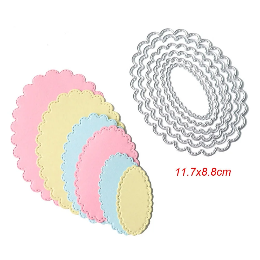 Square Star Heart Rectangle Circle Dies Frame Metal Cutting Die For DIY Scrapbooking Paper Cards Die Cuts Photo Album Making