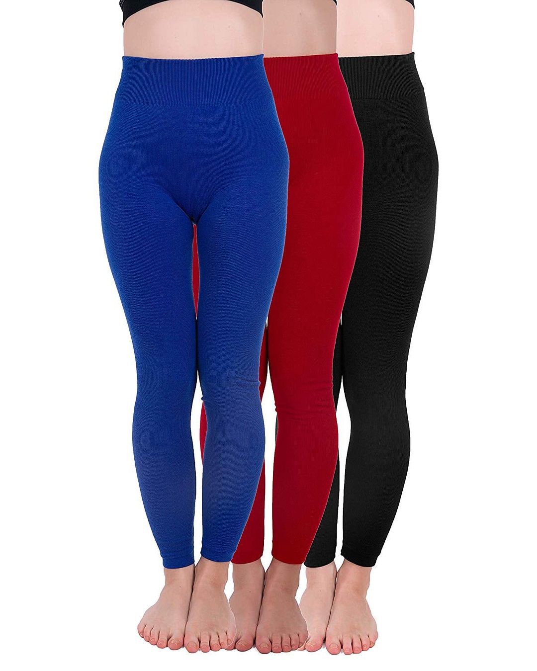 3 Pack Extra-Thick French Terry Thermal Leggings